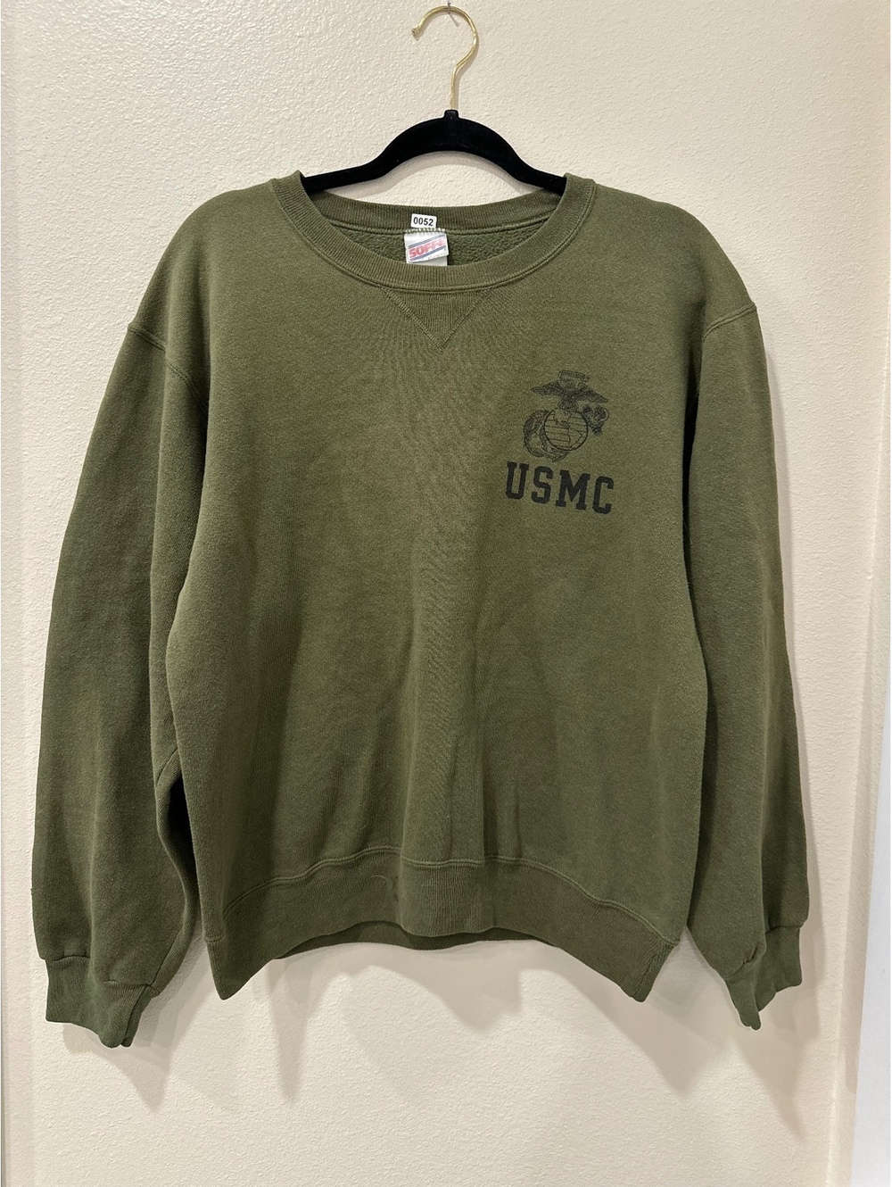Vintage Soffe USMC Olive Green Crewneck Sweatshirt Size Small